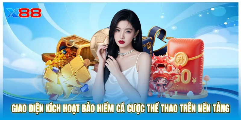 Giao diện kích hoạt bảo hiểm cá cược thể thao trên nền tảng